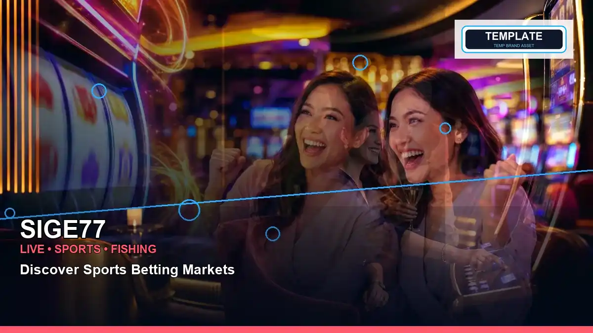 SIGE77 mobile casino app with an adult Filipina casino host and panoramic reel layout